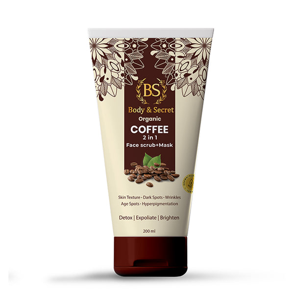 Body & Secret Organic Coffee 2-in-1 Face Scrub + Mask