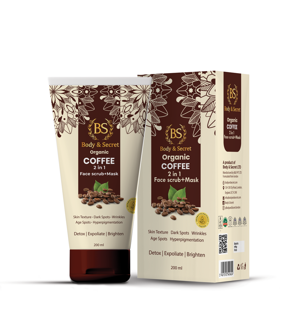 Body & Secret Organic Coffee 2-in-1 Face Scrub + Mask