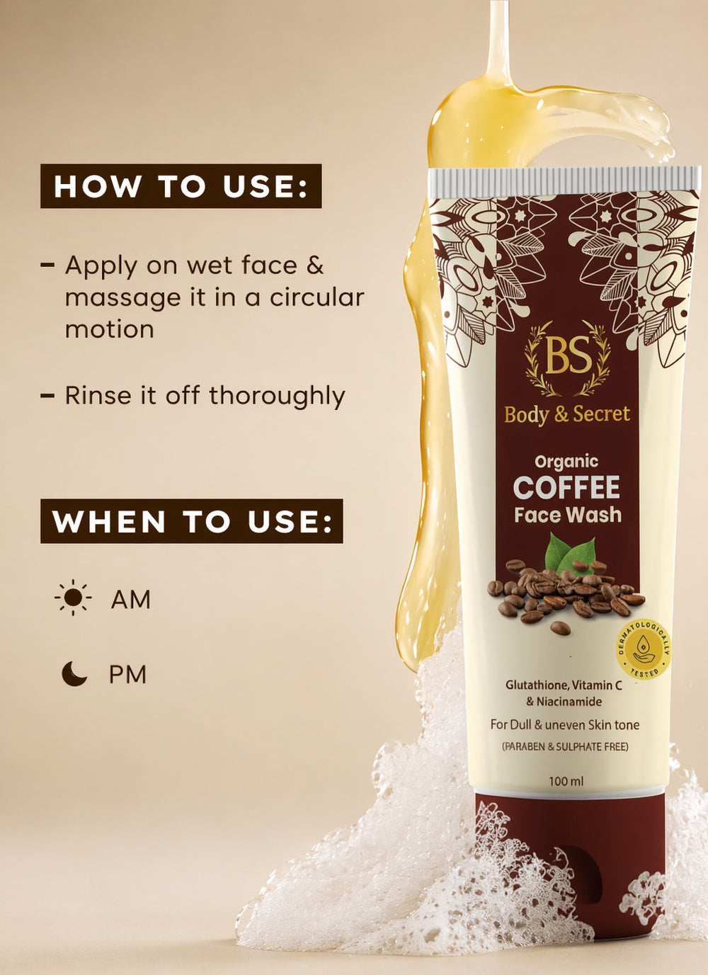 Body & Secret Organic Coffee Face Wash