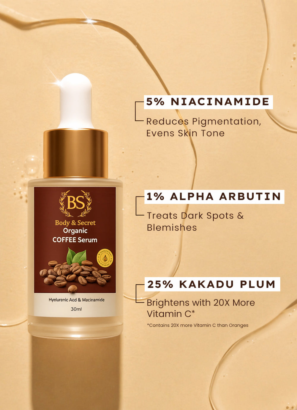 Body & Secret Organic Coffee Serum