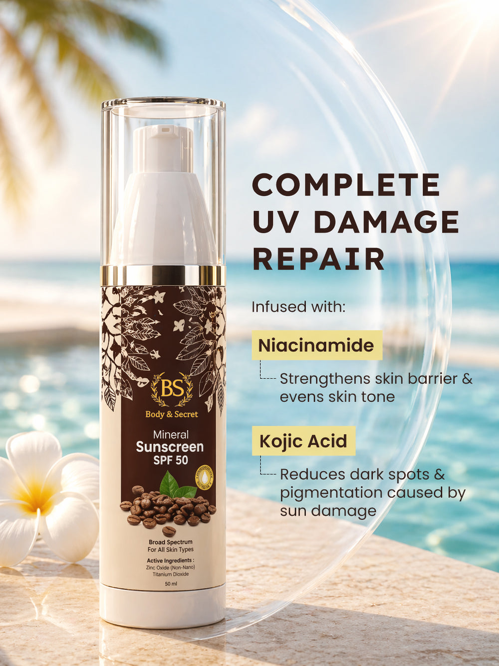 Body & Secret Mineral Sunscreen SPF 50